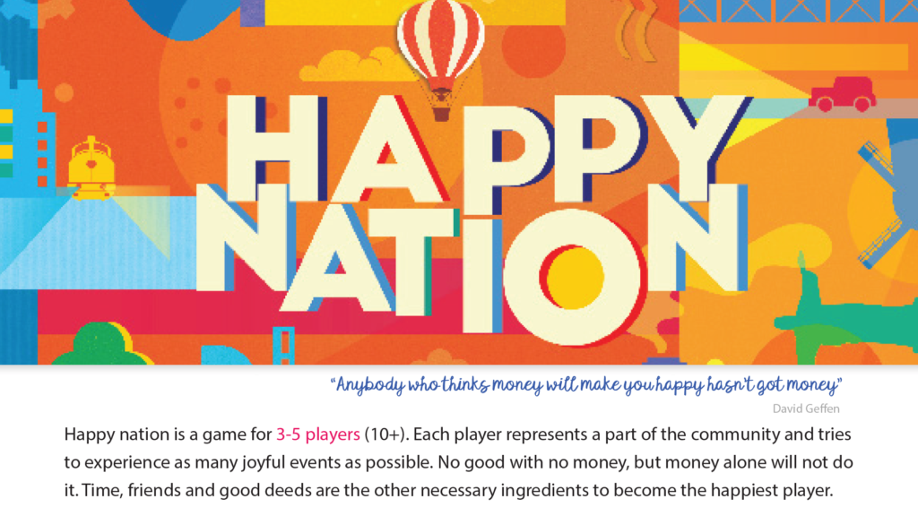 Happy Nation – The Board Game – It takes more than money